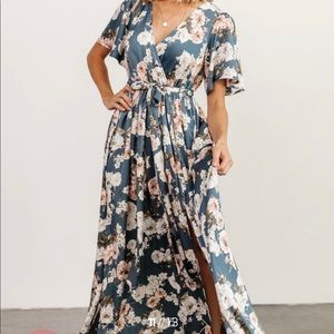 Sicily Satin Maxi Dress - Baltic Born